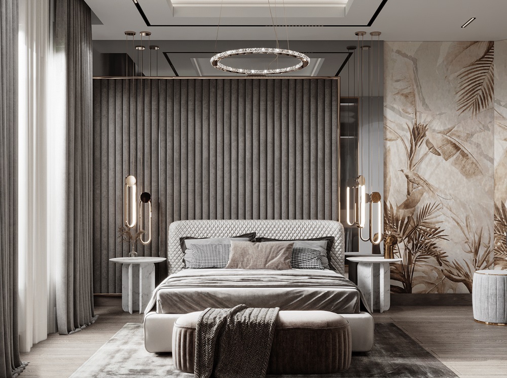 Modern luxury bedroom interior design