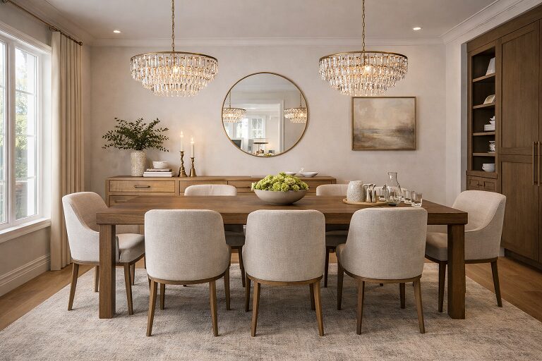 Elegant dining room interior design
